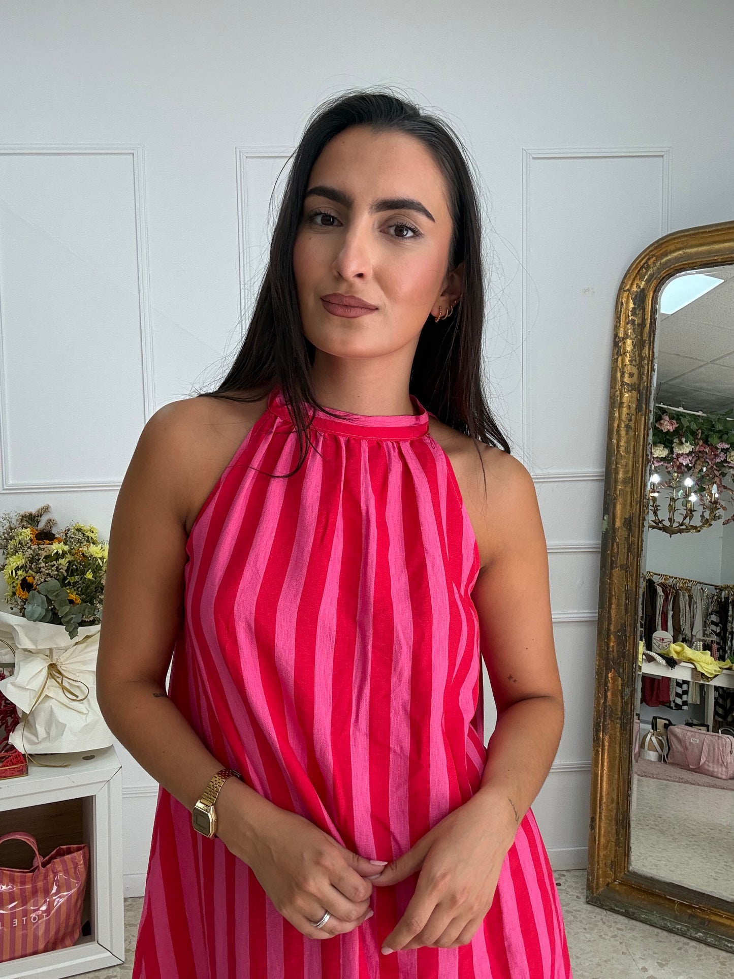 VESTIDO RAYA FUCSIA
