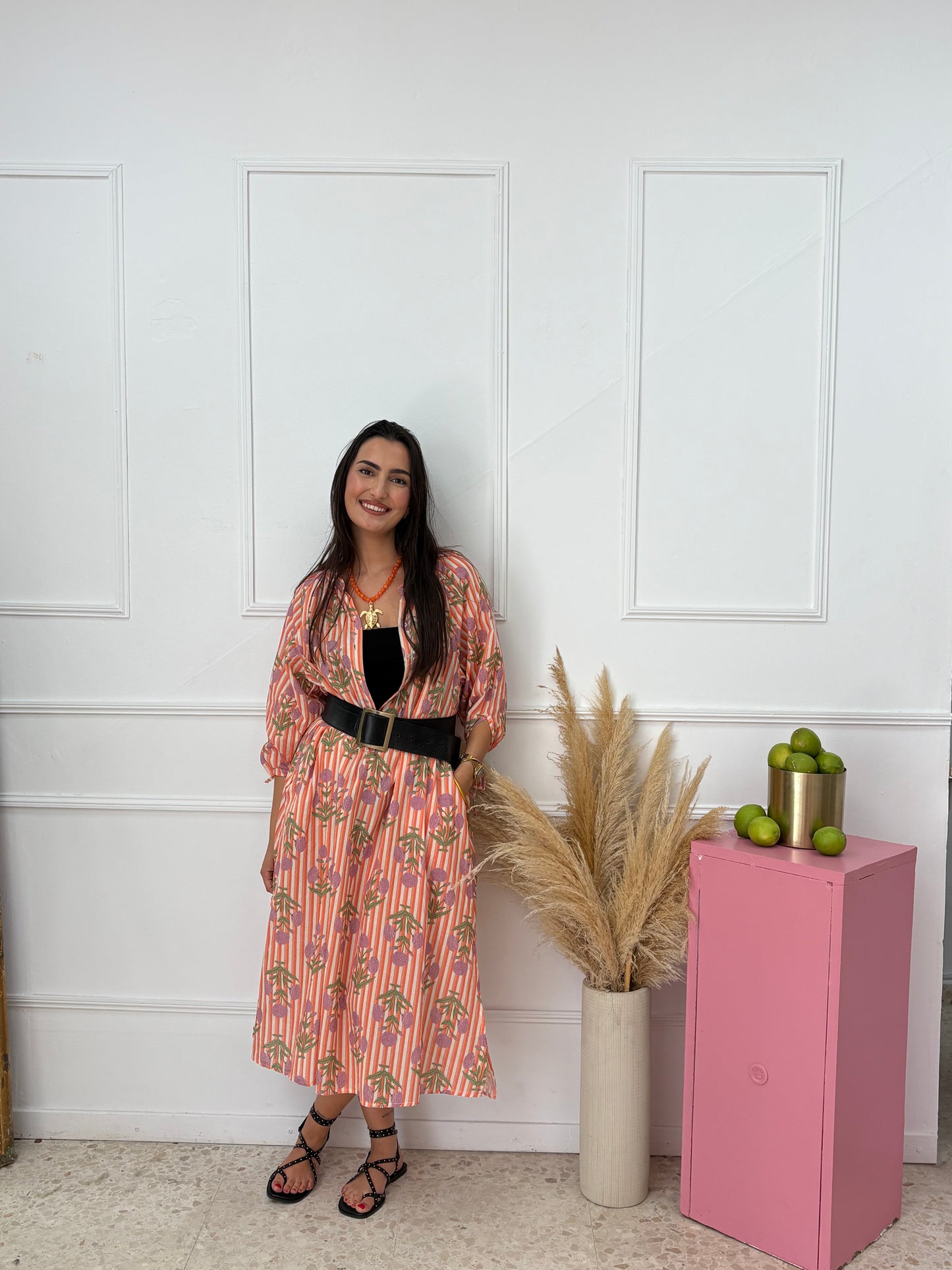 VESTIDO FORMENTERA MANDARINA