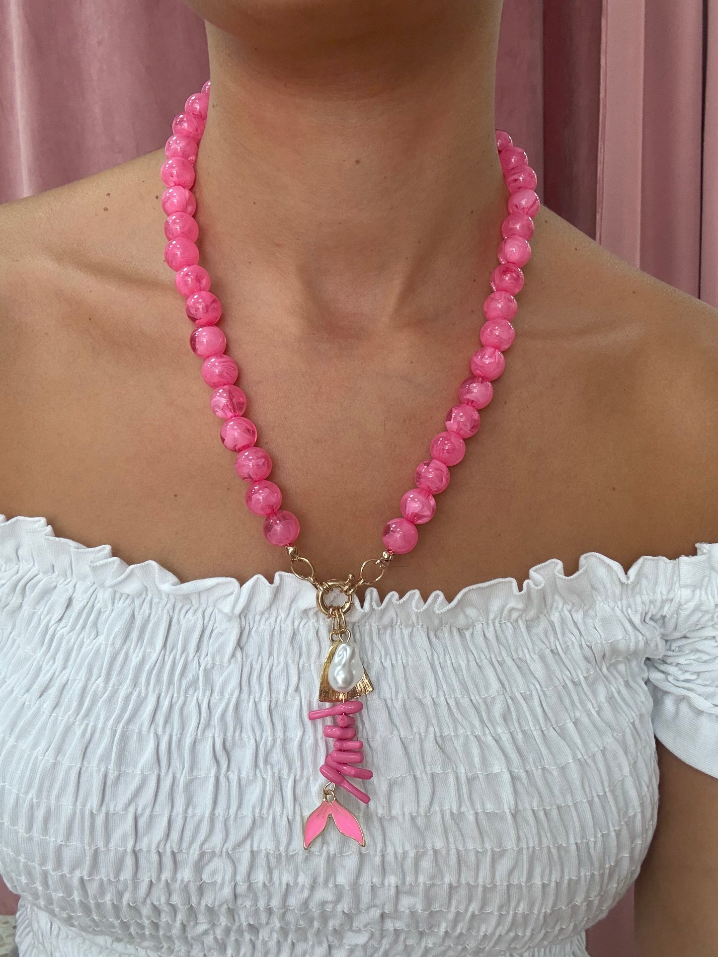 COLLAR RASPITA ROSA