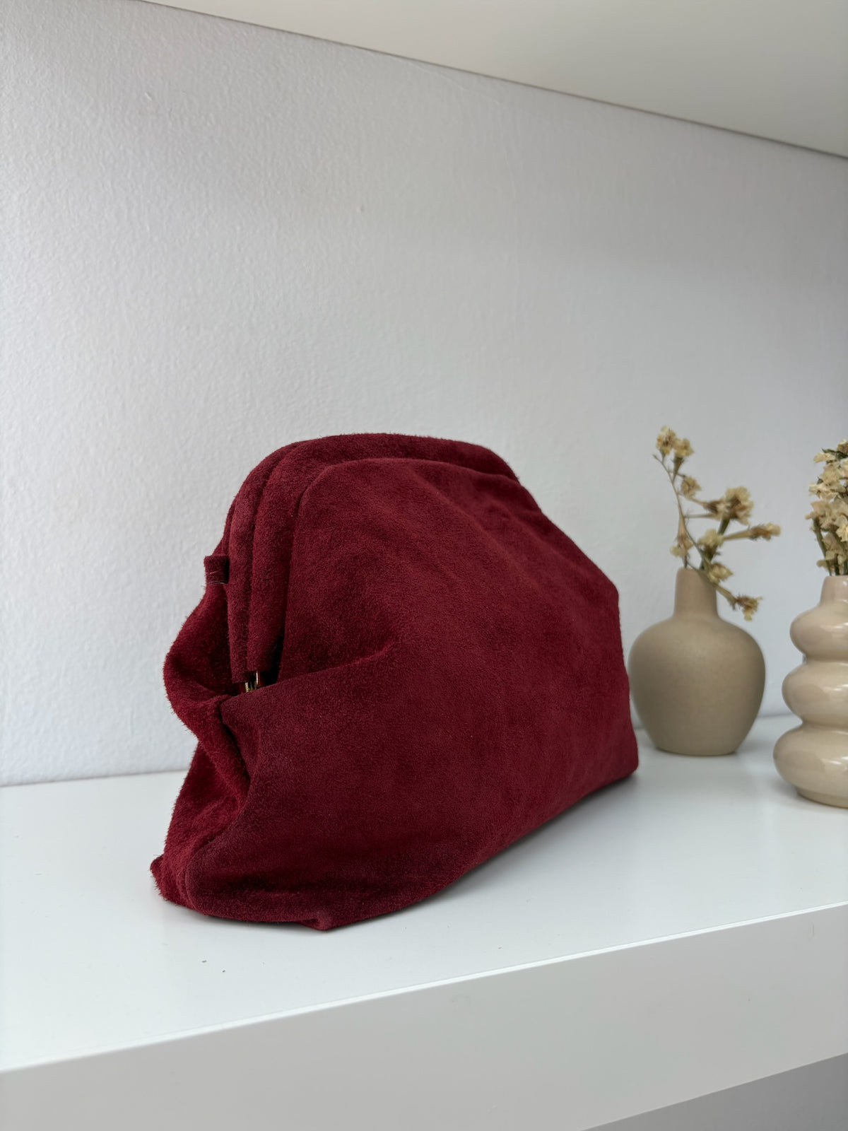Clutch piel burdeos