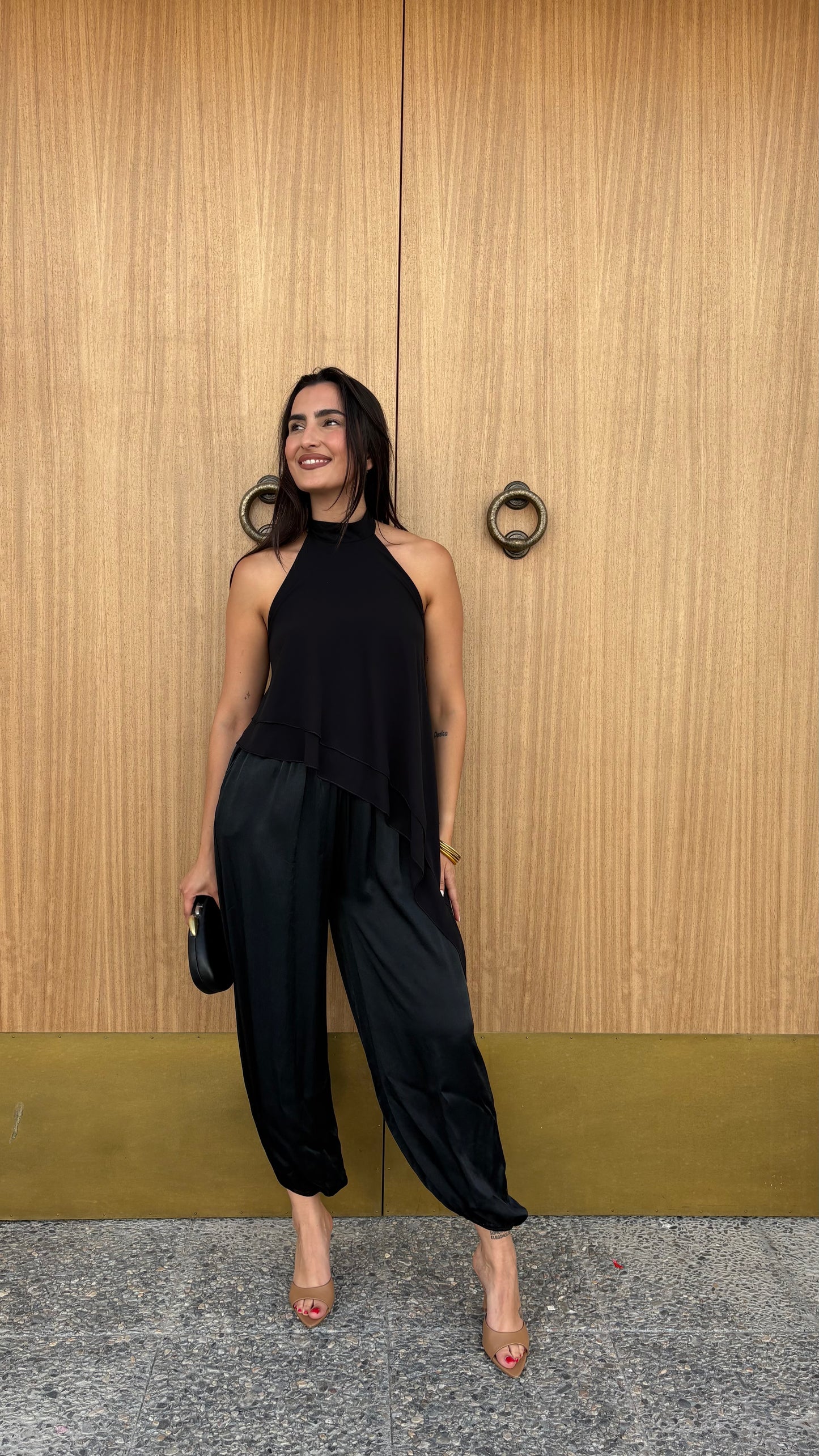 PANTALÓN BOMBACHO NEGRO