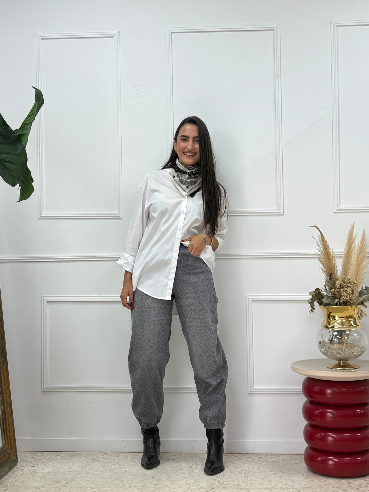 JEANS BOMBACHO ANIMAL PRINT