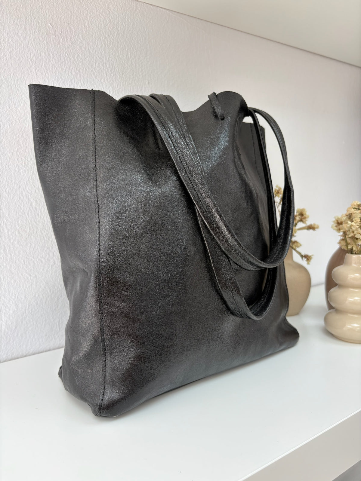Maxi bolso piel negro