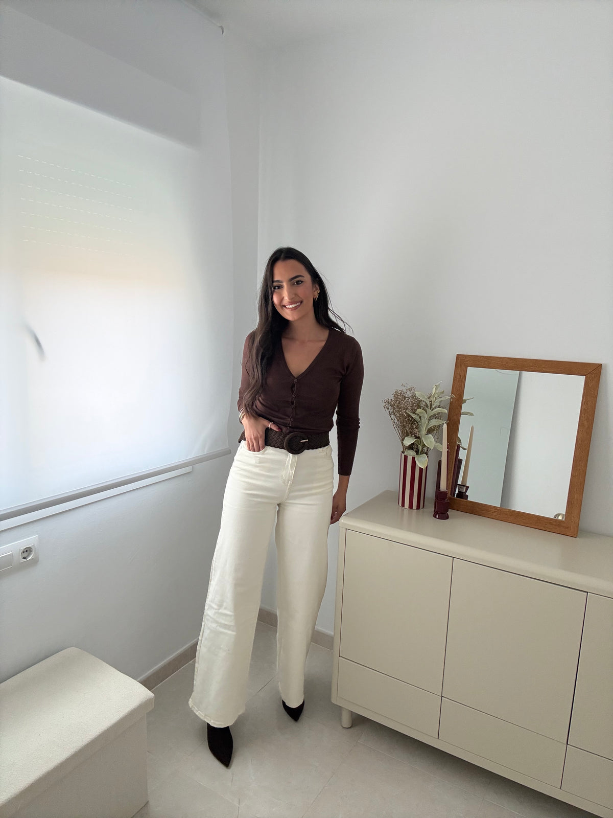 PANTALÓN WIDE LEG BEIGE