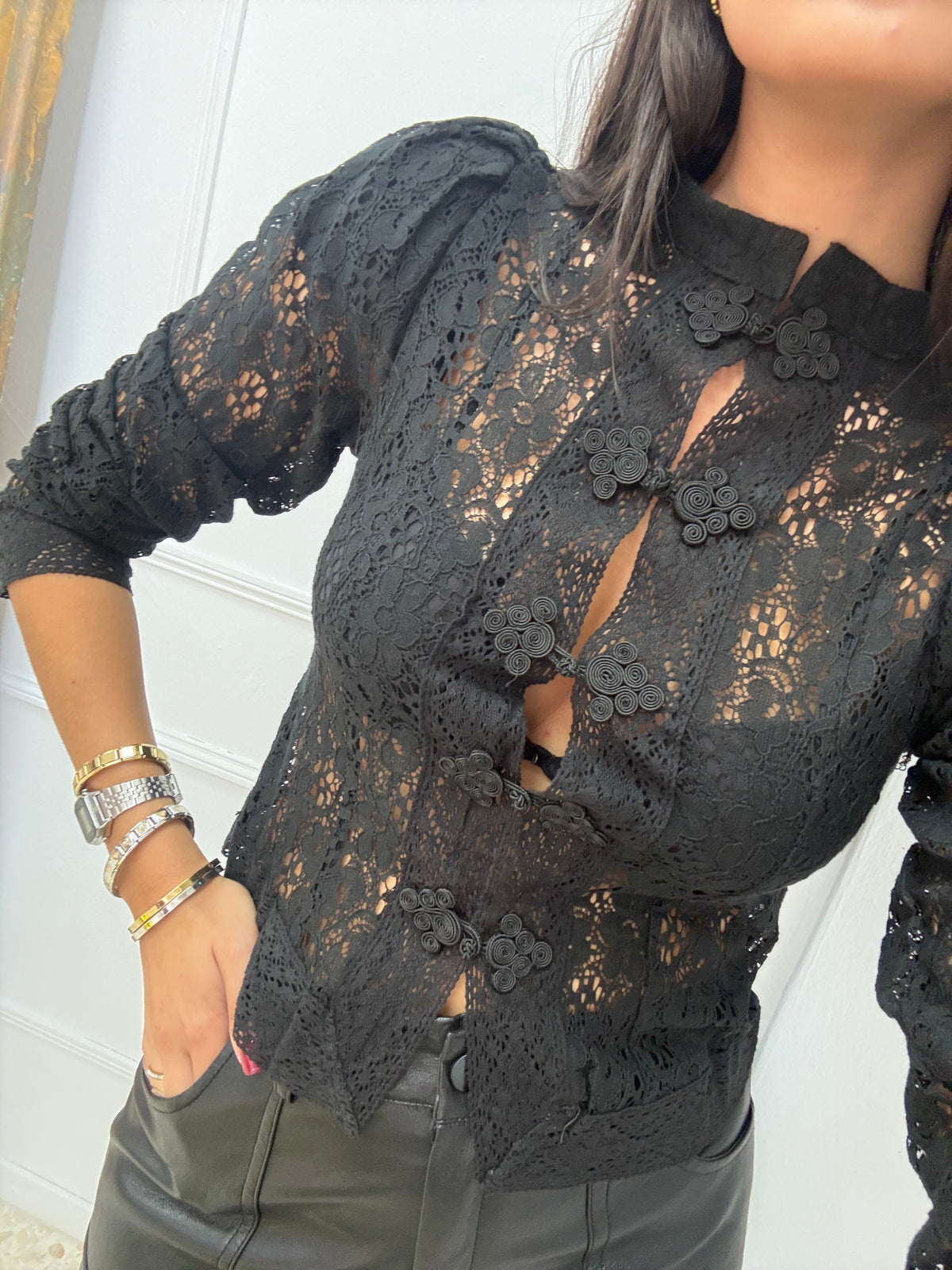 CAMISA NAPOLEÓN ENCAJE