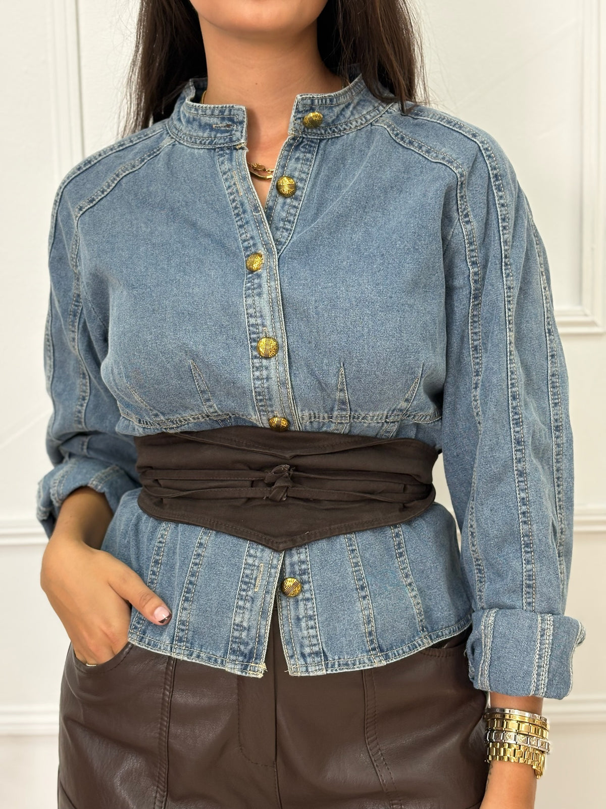 CAMISA DENIM CLARA