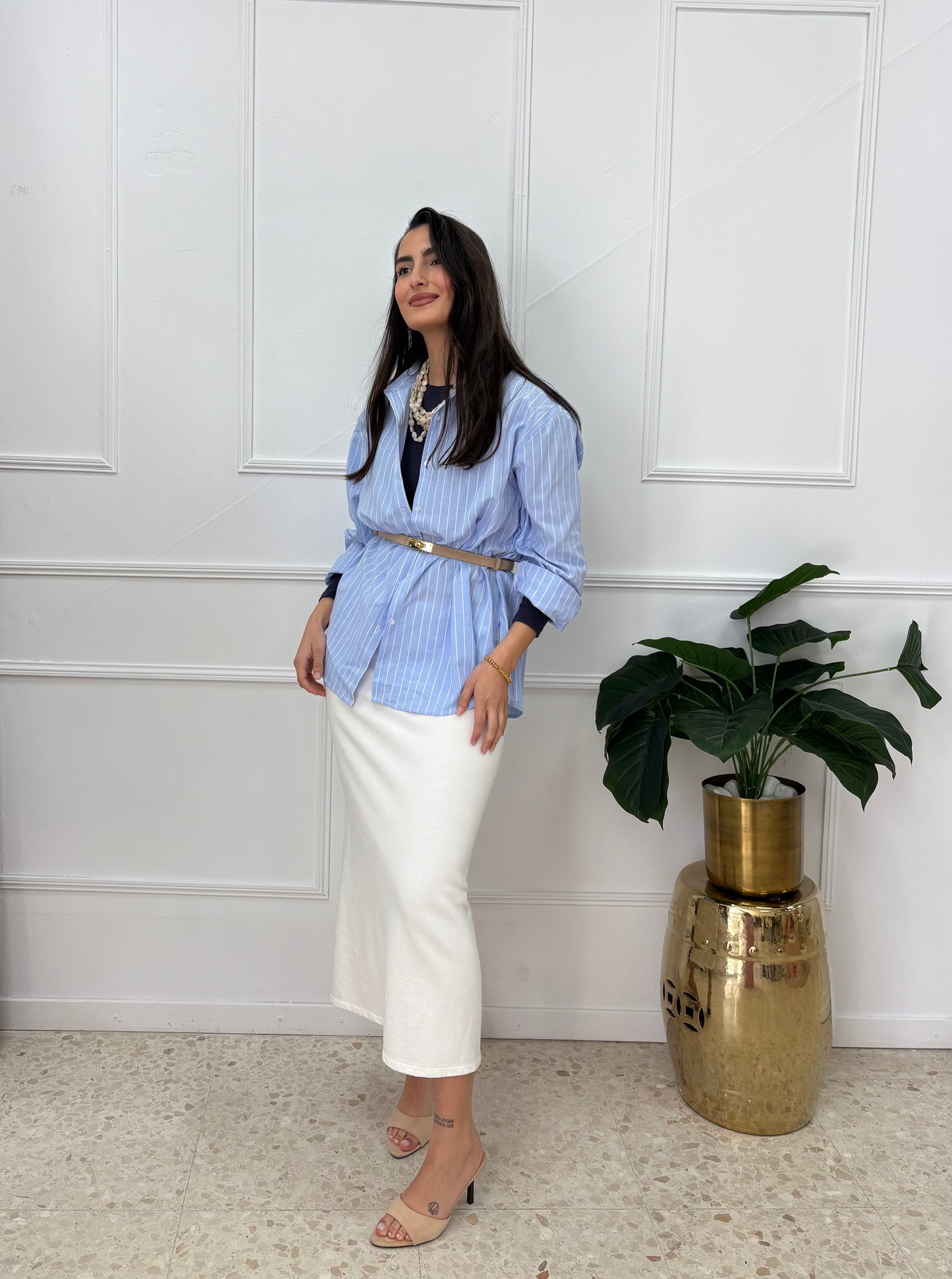 CAMISA OXFORD CELESTE RAYA