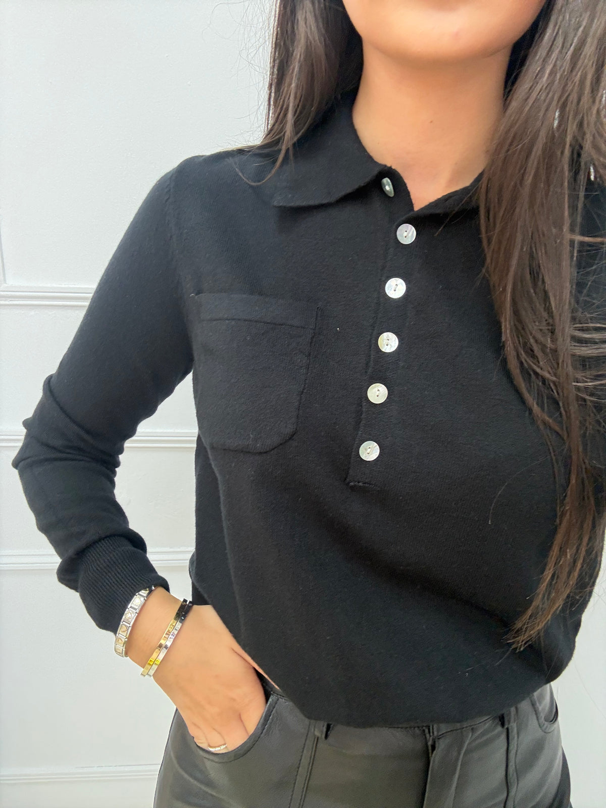 JERSEY POLO PUNTO NEGRO
