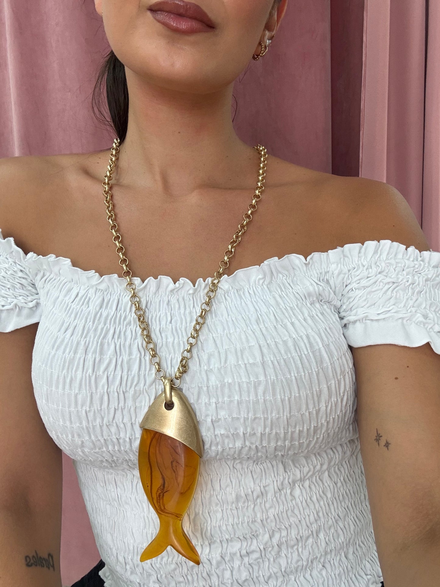 COLLAR MAXI PEZ CAMEL