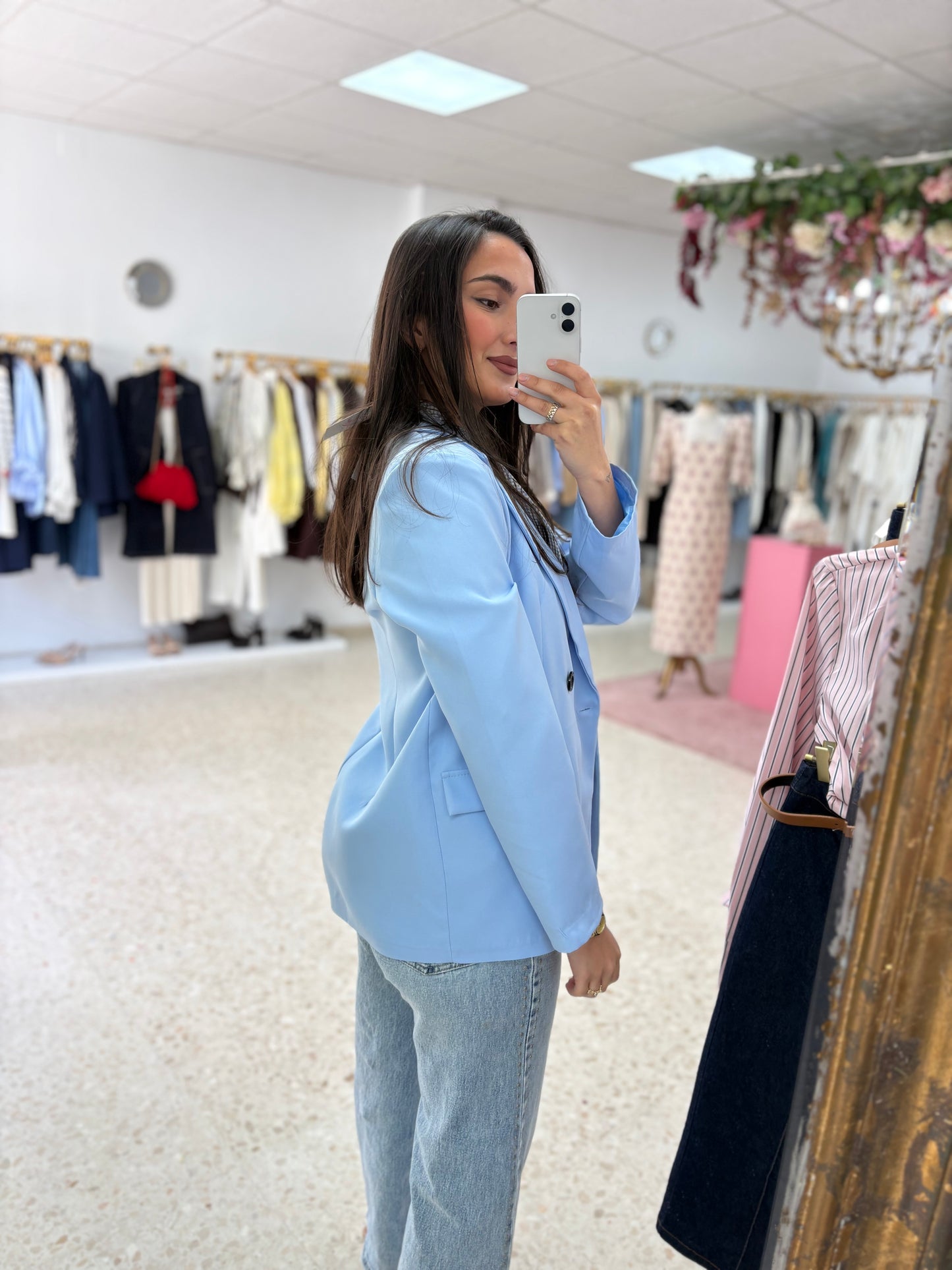 BLAZER CELESTE
