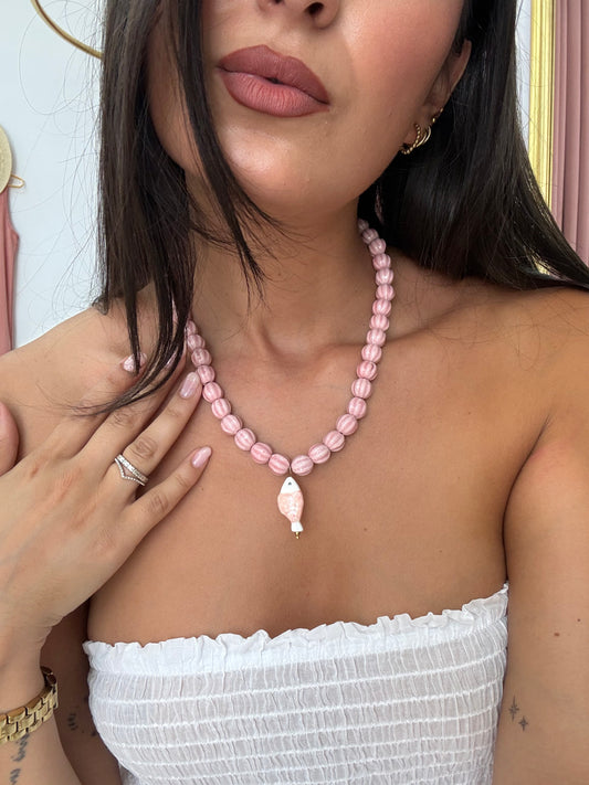 COLLAR MINI PEZ ROSA