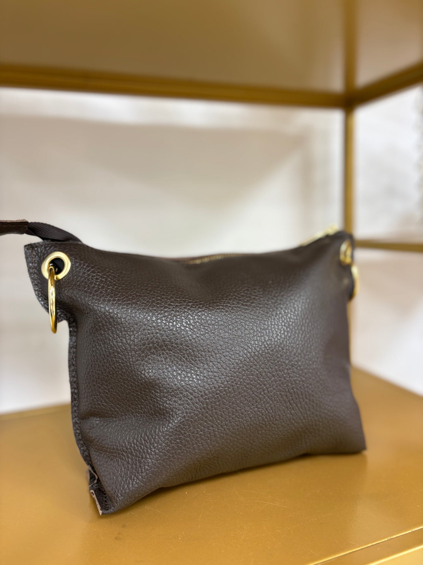 BANDOLERA PIEL MARRÓN