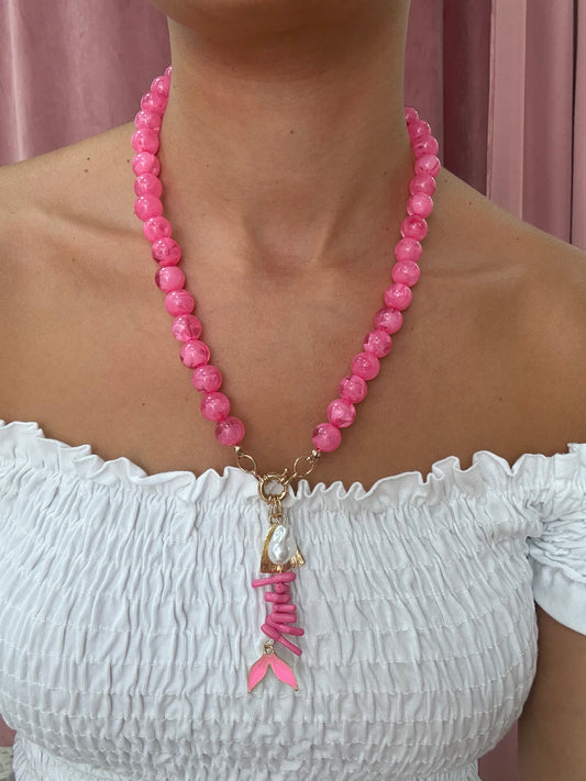 COLLAR RASPITA ROSA