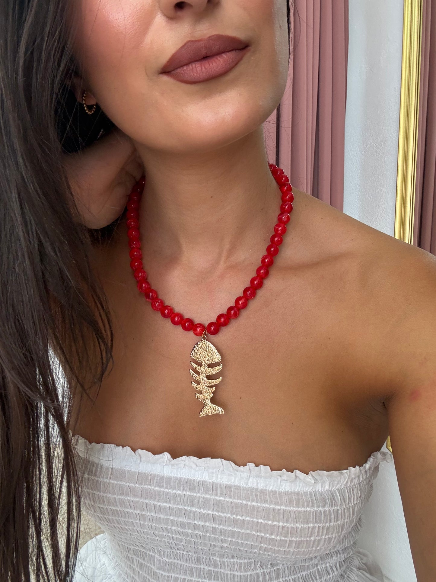 COLLAR RASPA ROJO