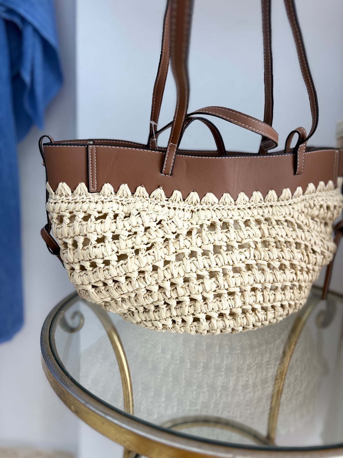BOLSO POLENE RAFIA