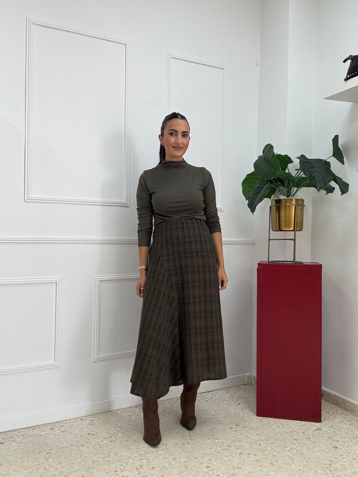 FALDA VICHY ROMA