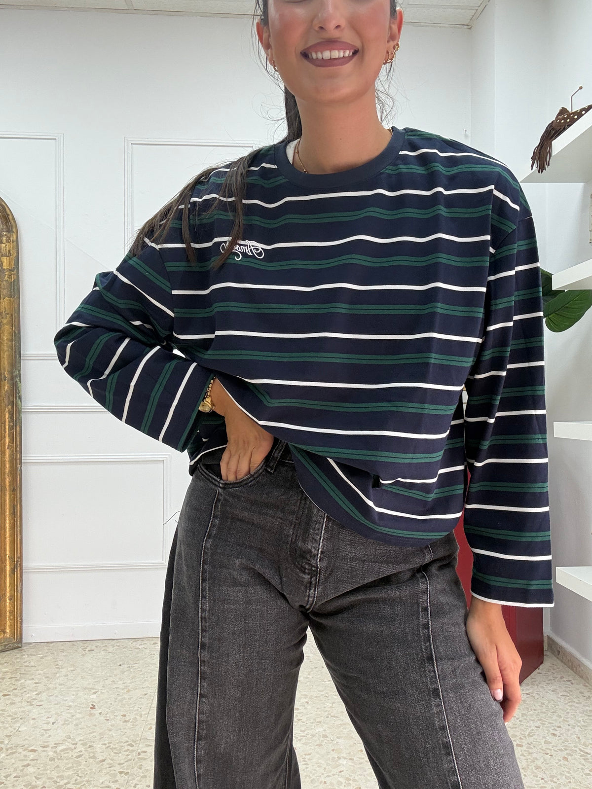 SUDADERA AZUL RAYA