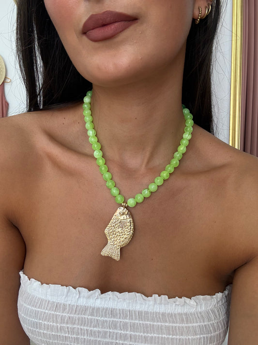 COLLAR PEZ DORADO LIMA
