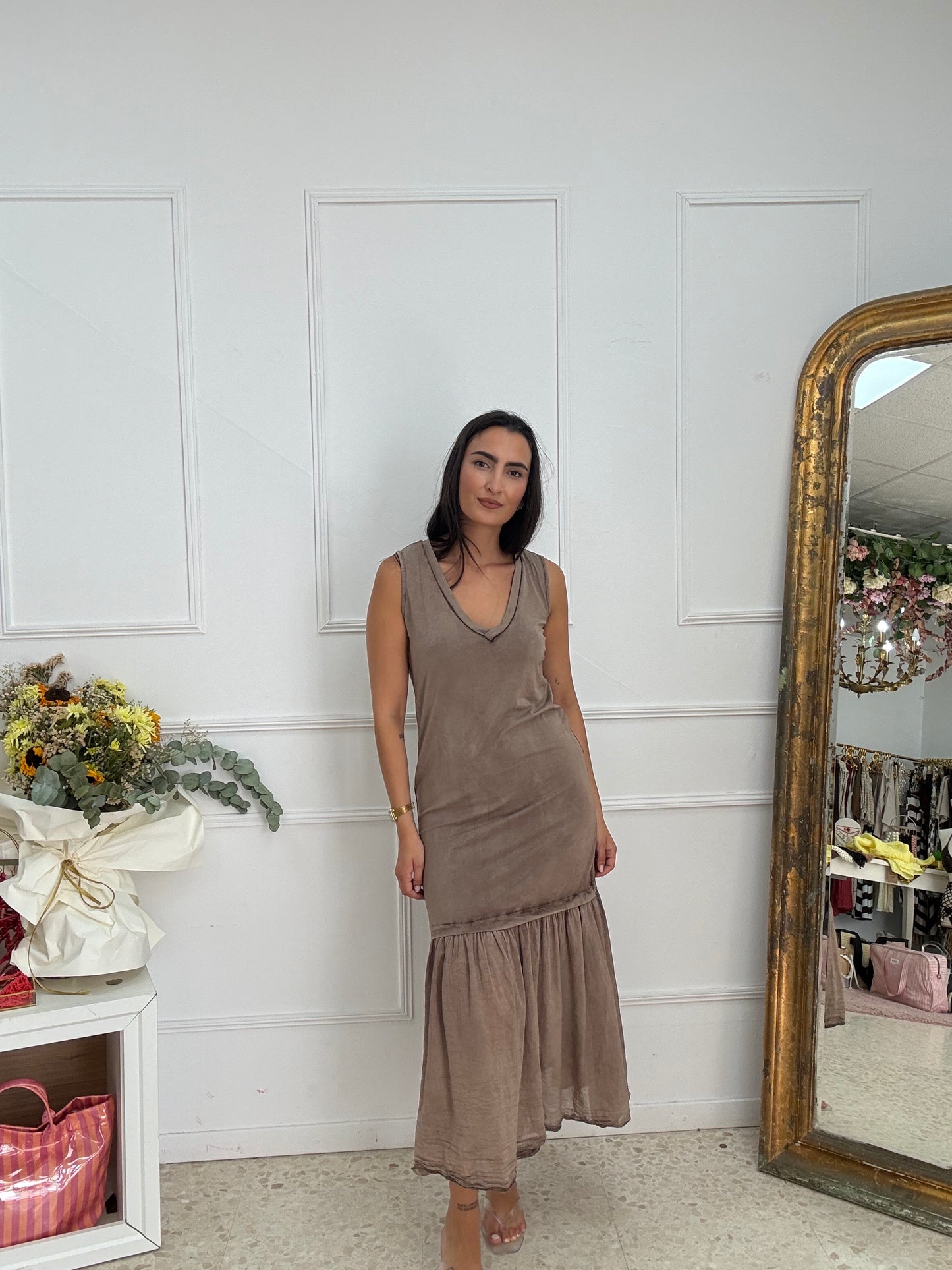 VESTIDO GOMERA CHOCO