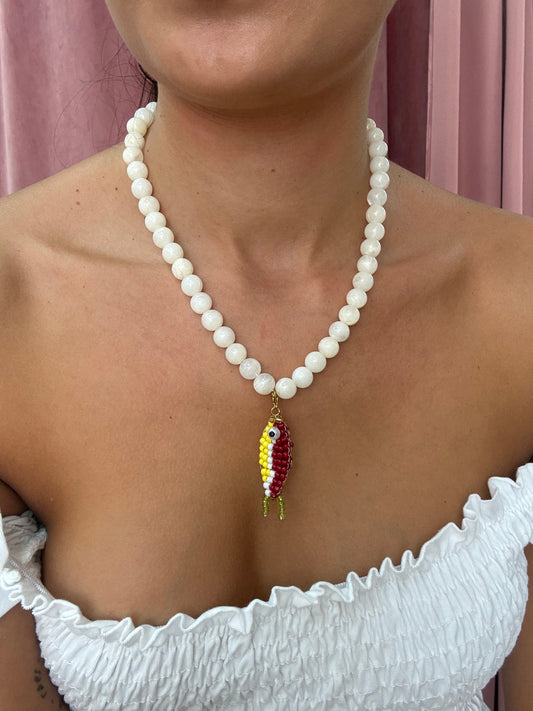 COLLAR CHARM PEZ BOLITAS