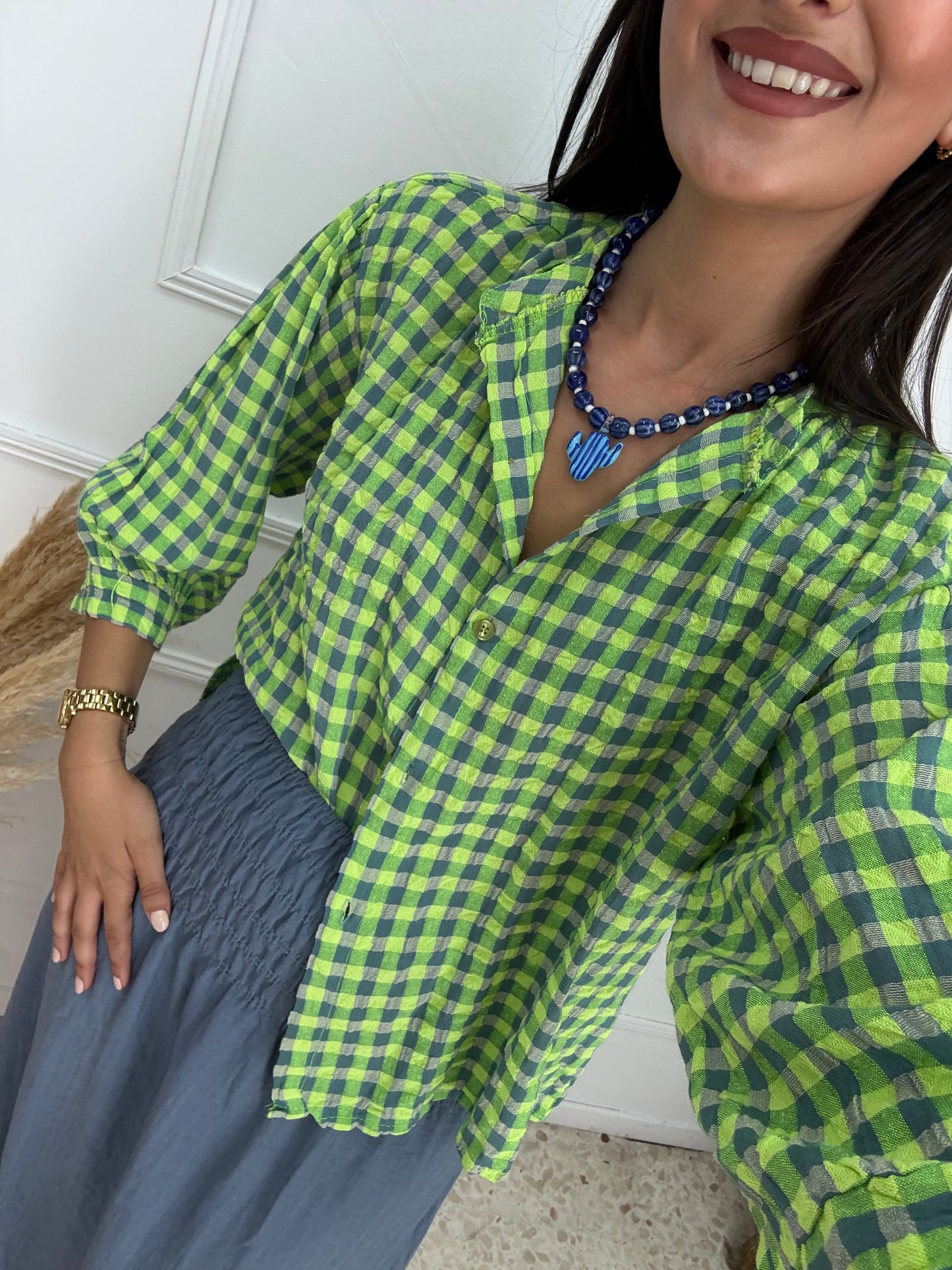 CAMISA VICHY FLÚOR