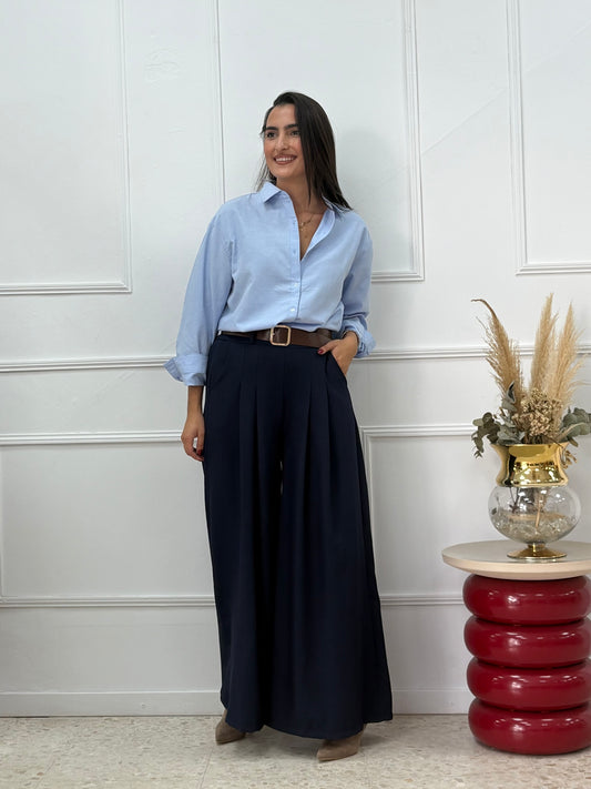 PANTALÓN PINZA ZARA MARINO