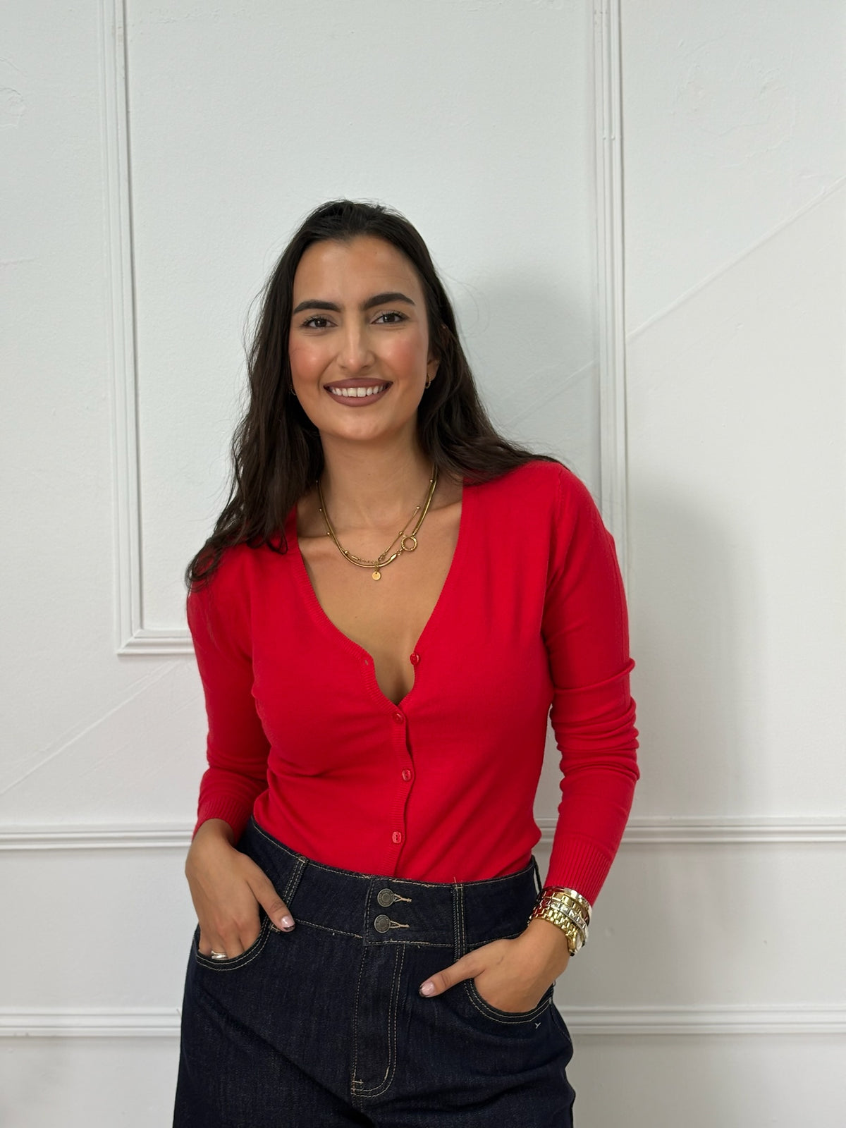 CÁRDIGAN ROJO