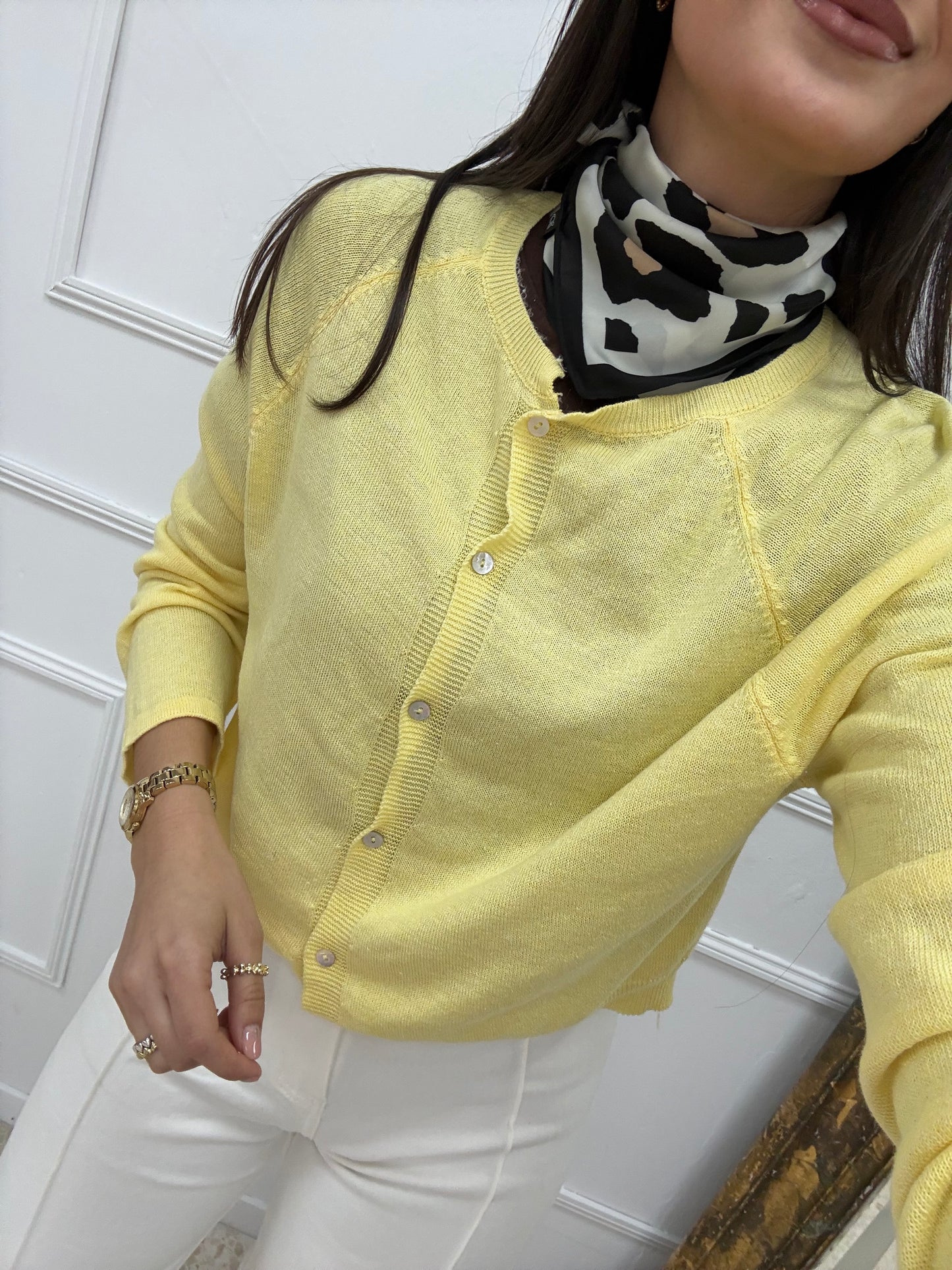 JERSEY HILO BOTÓN AMARILLO