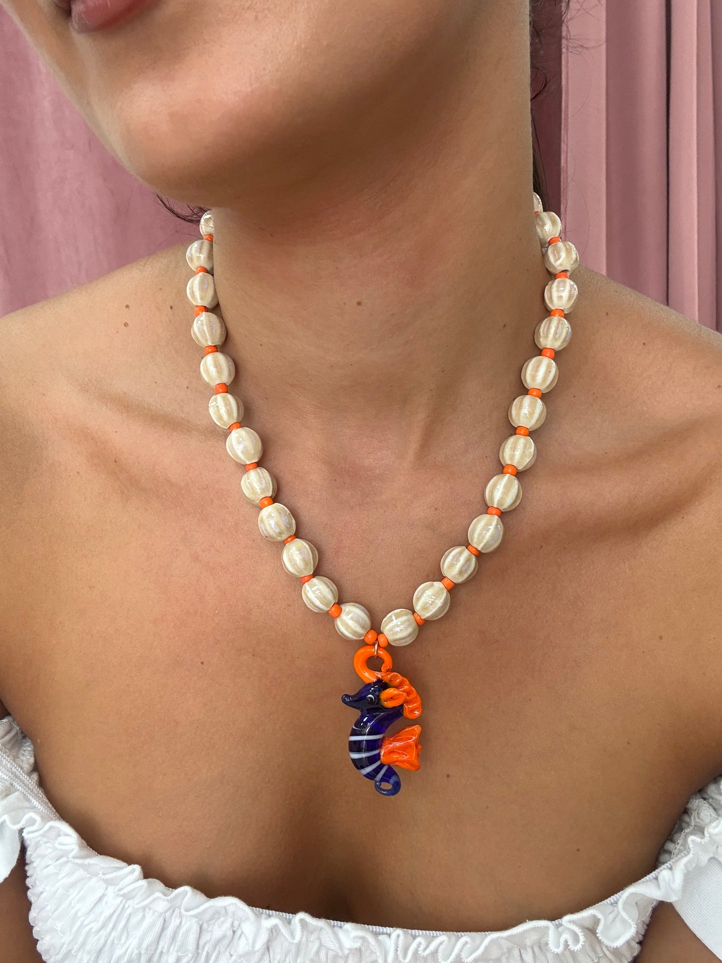 COLLAR BOLA PEZ AZUL