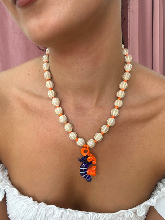 COLLAR BOLA PEZ AZUL