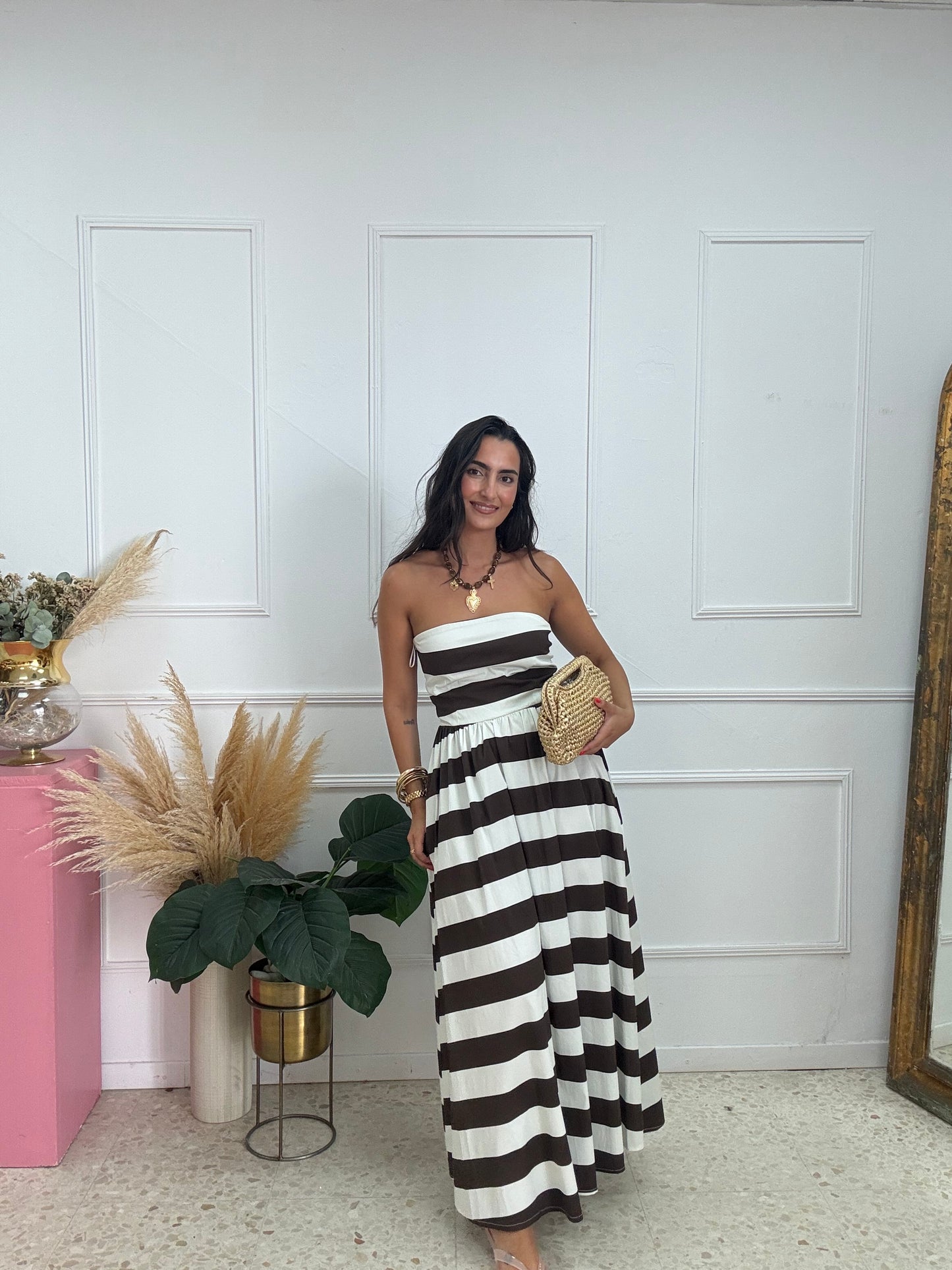 VESTIDO RAYA CHOCO