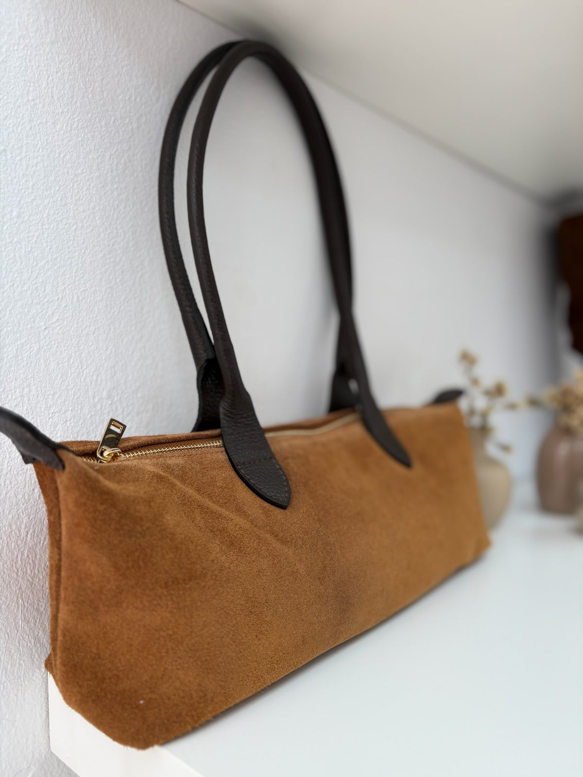 Bolso baguette piel