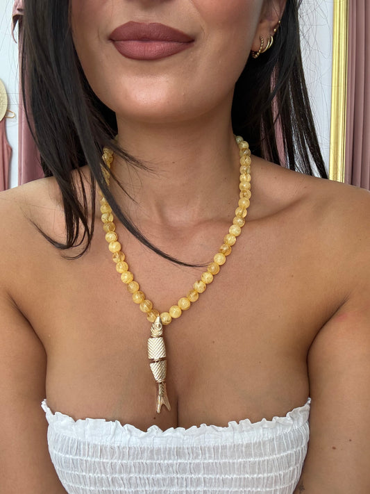 COLLAR MINI PEZ AMARILLO