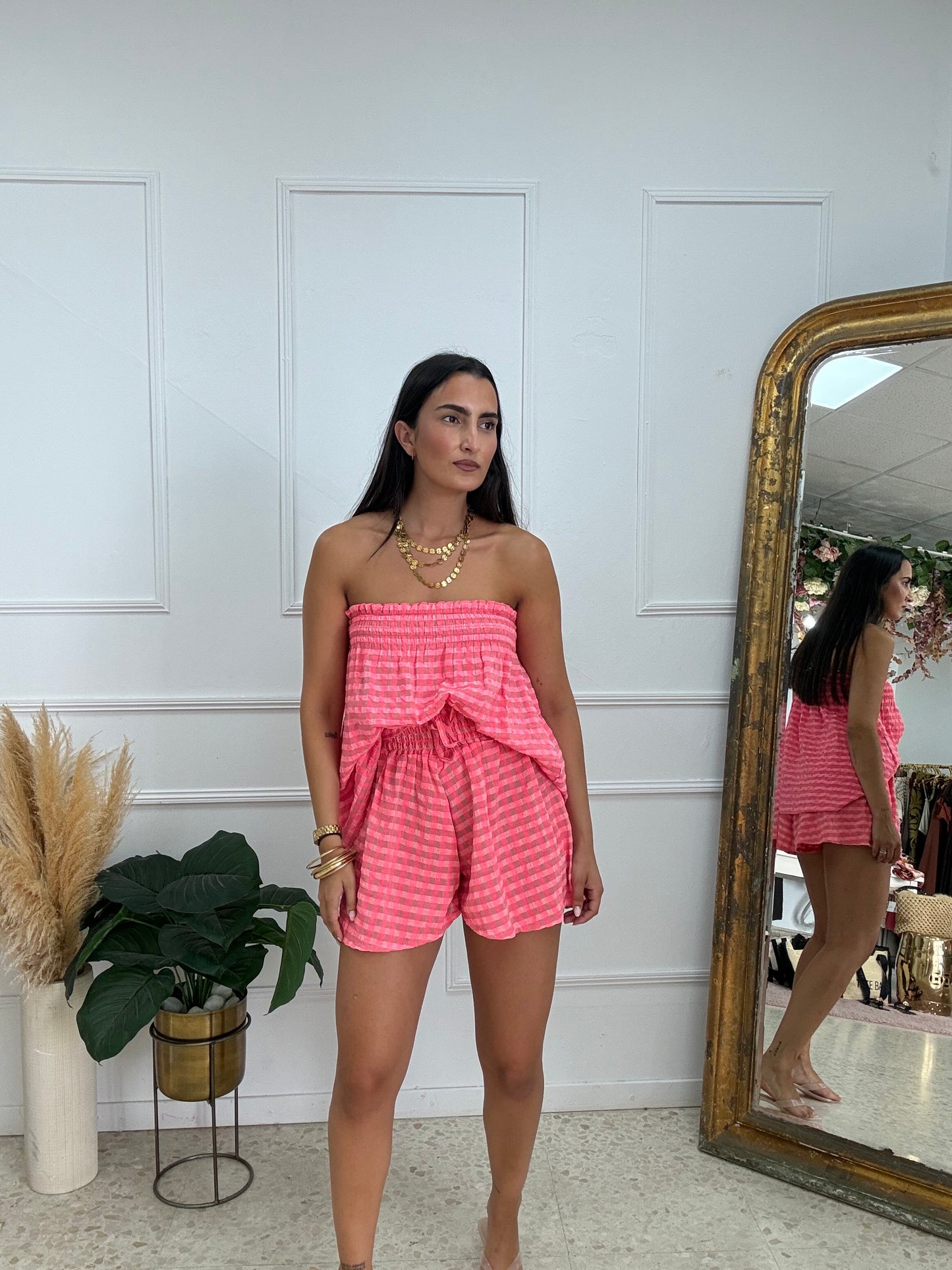 CONJUNTO VICHY CORTO