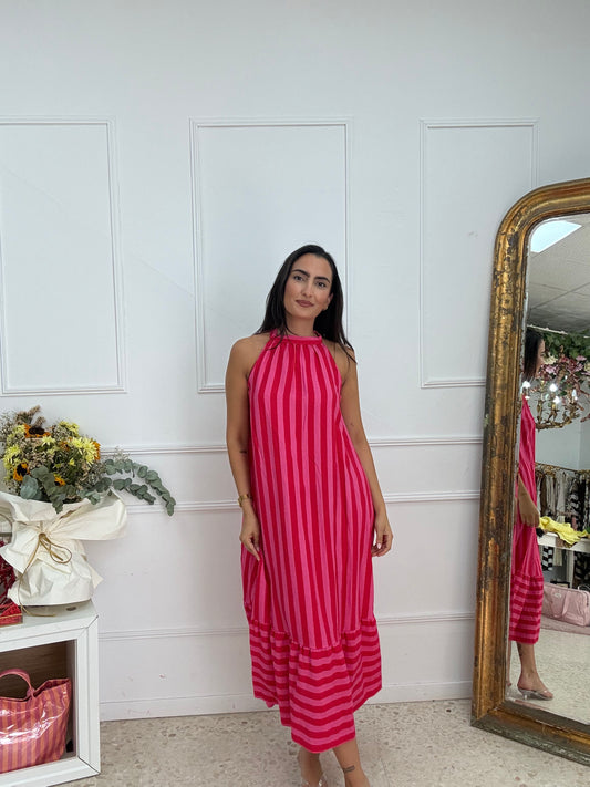 VESTIDO RAYA FUCSIA