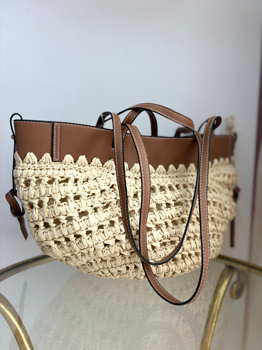BOLSO POLENE RAFIA