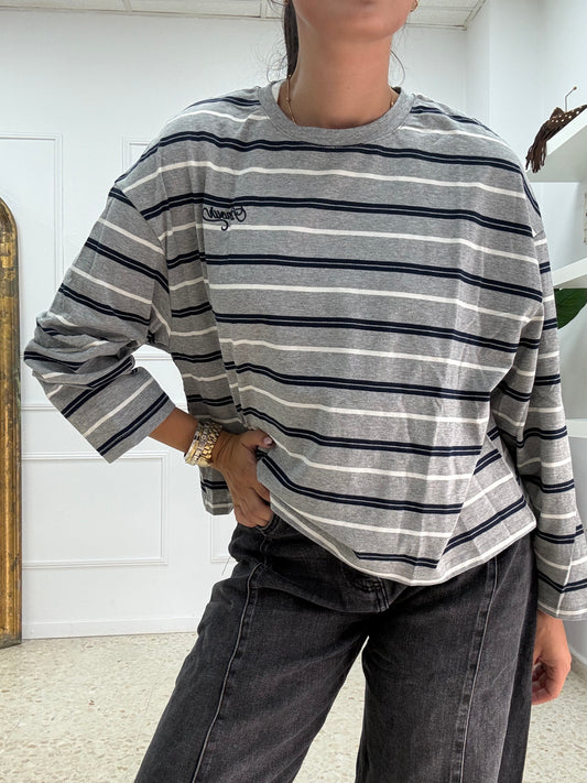 SUDADERA GRIS RAYA