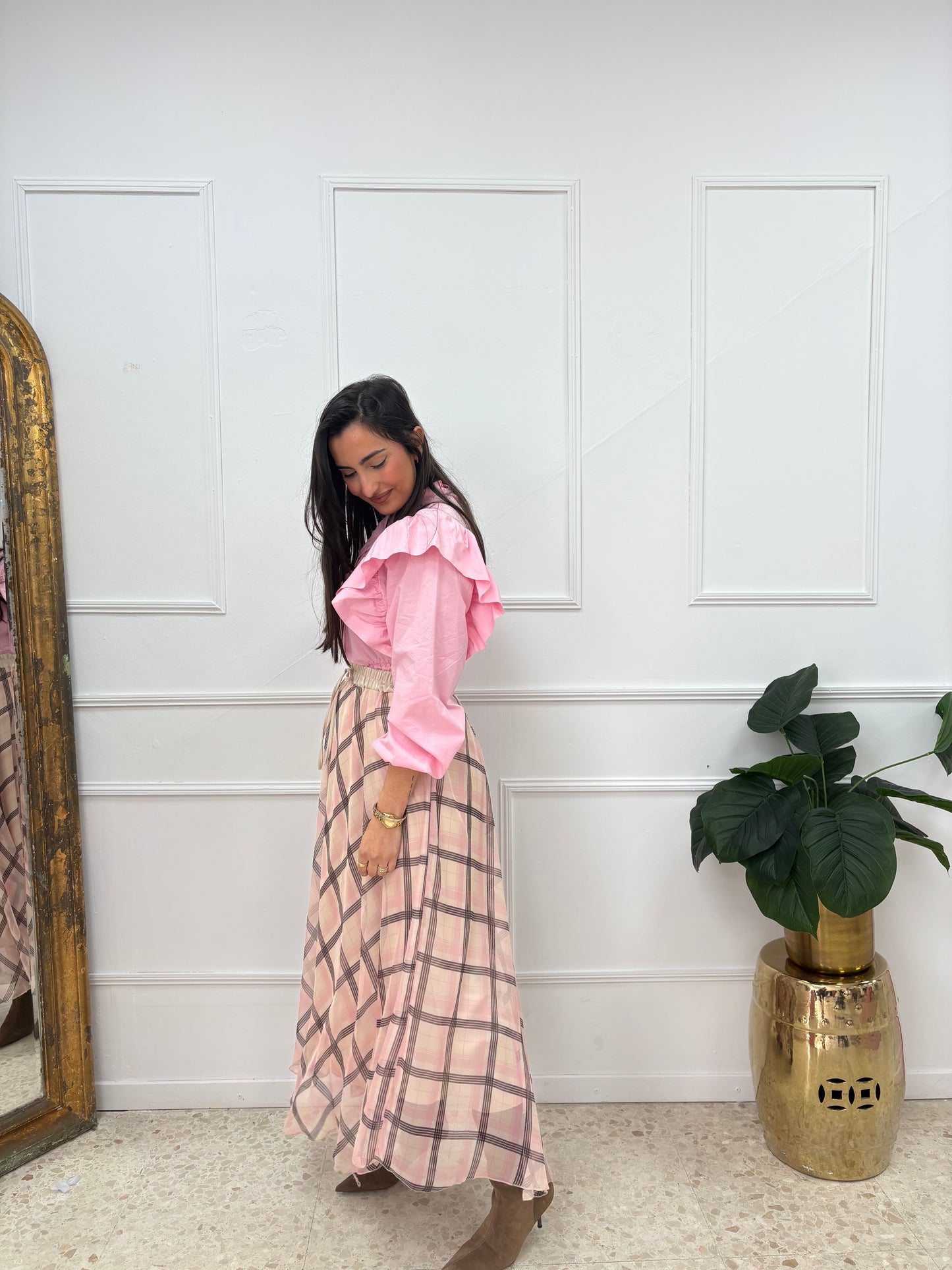 FALDA TABLA ROSA