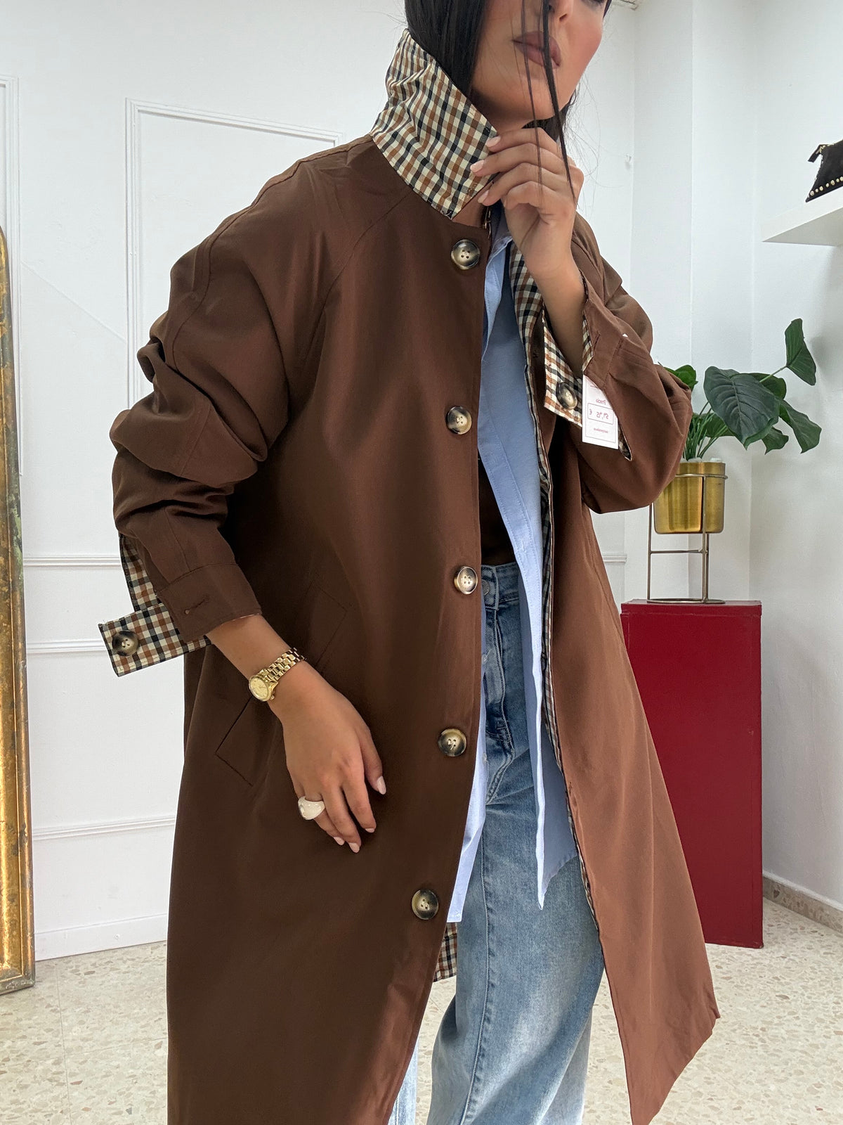 GABARDINA ZARA CHOCO
