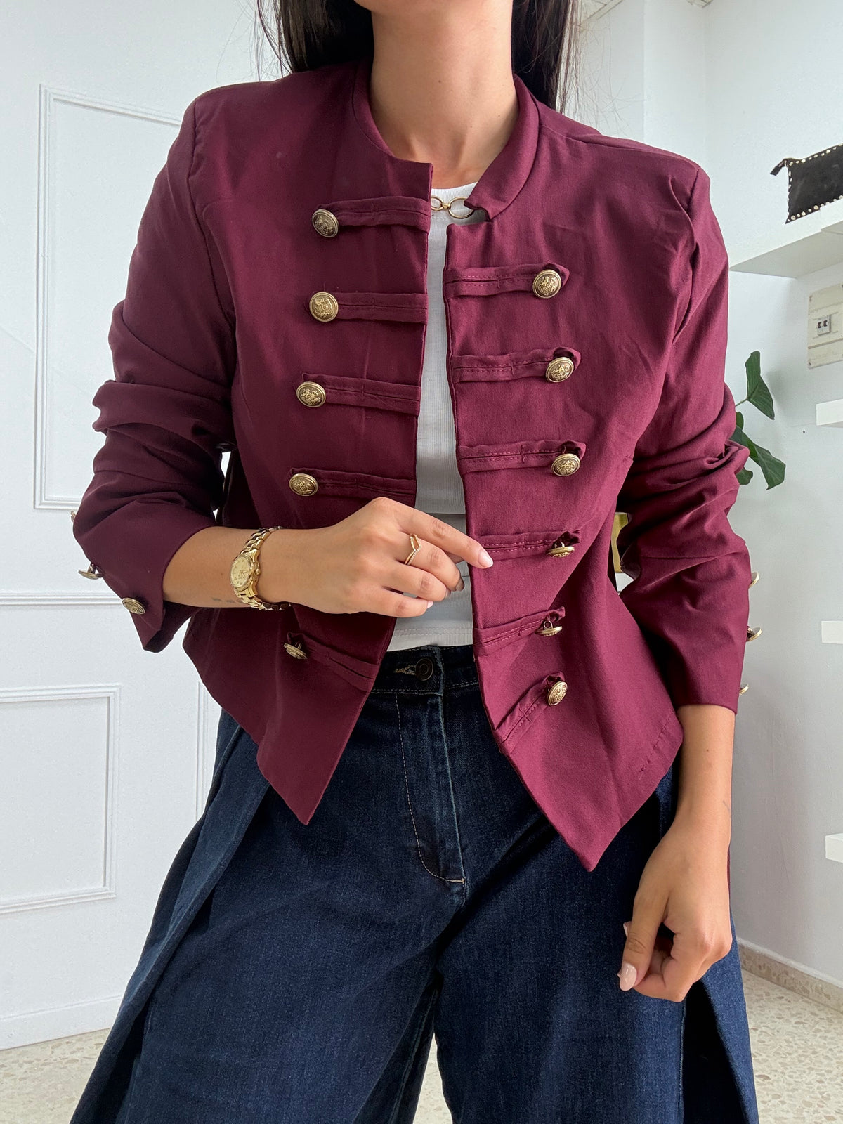 CHAQUETA BURDEOS NAPOLEÓN