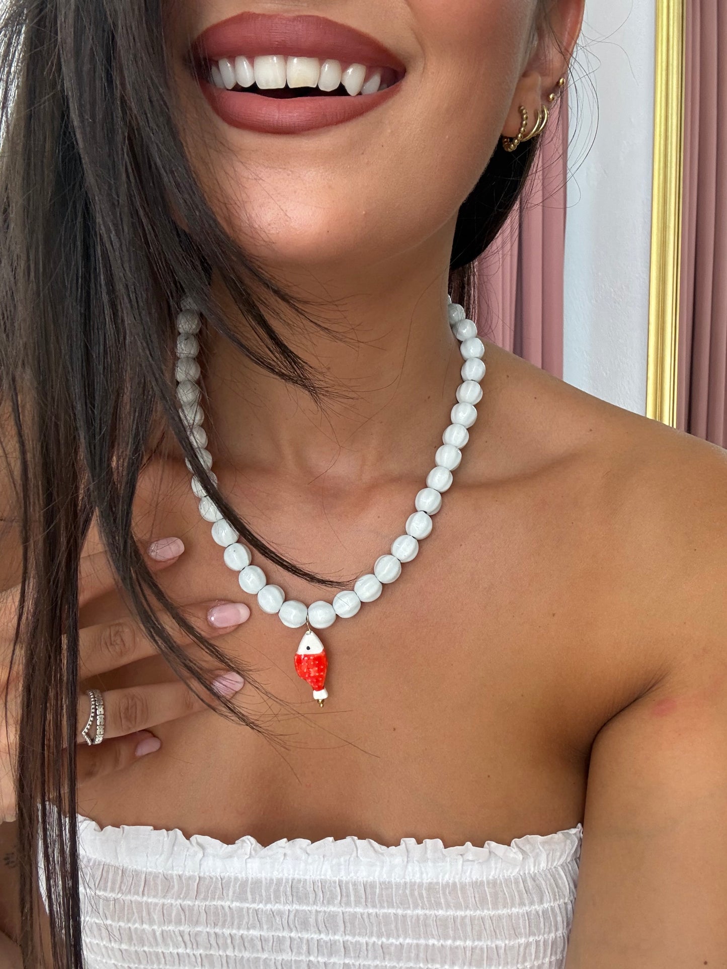 COLLAR MINI PEZ CELESTE