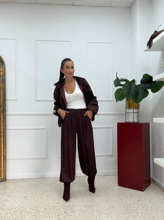 PANTALON BOMBACHO BURDEOS