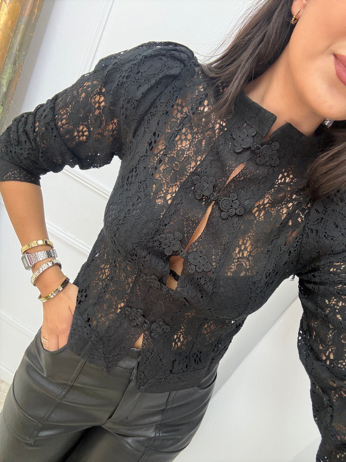 CAMISA NAPOLEÓN ENCAJE