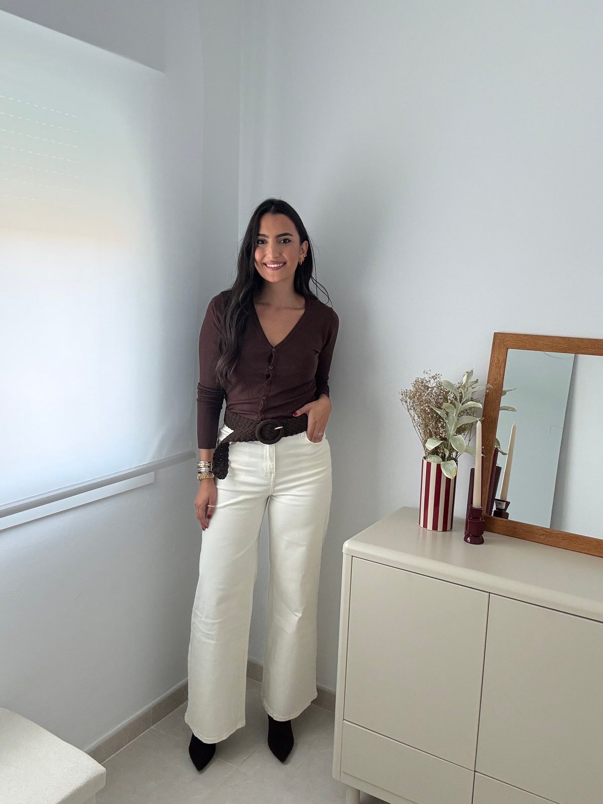 PANTALÓN WIDE LEG BEIGE