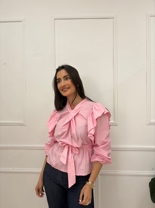 CAMISA NUDO ROSA