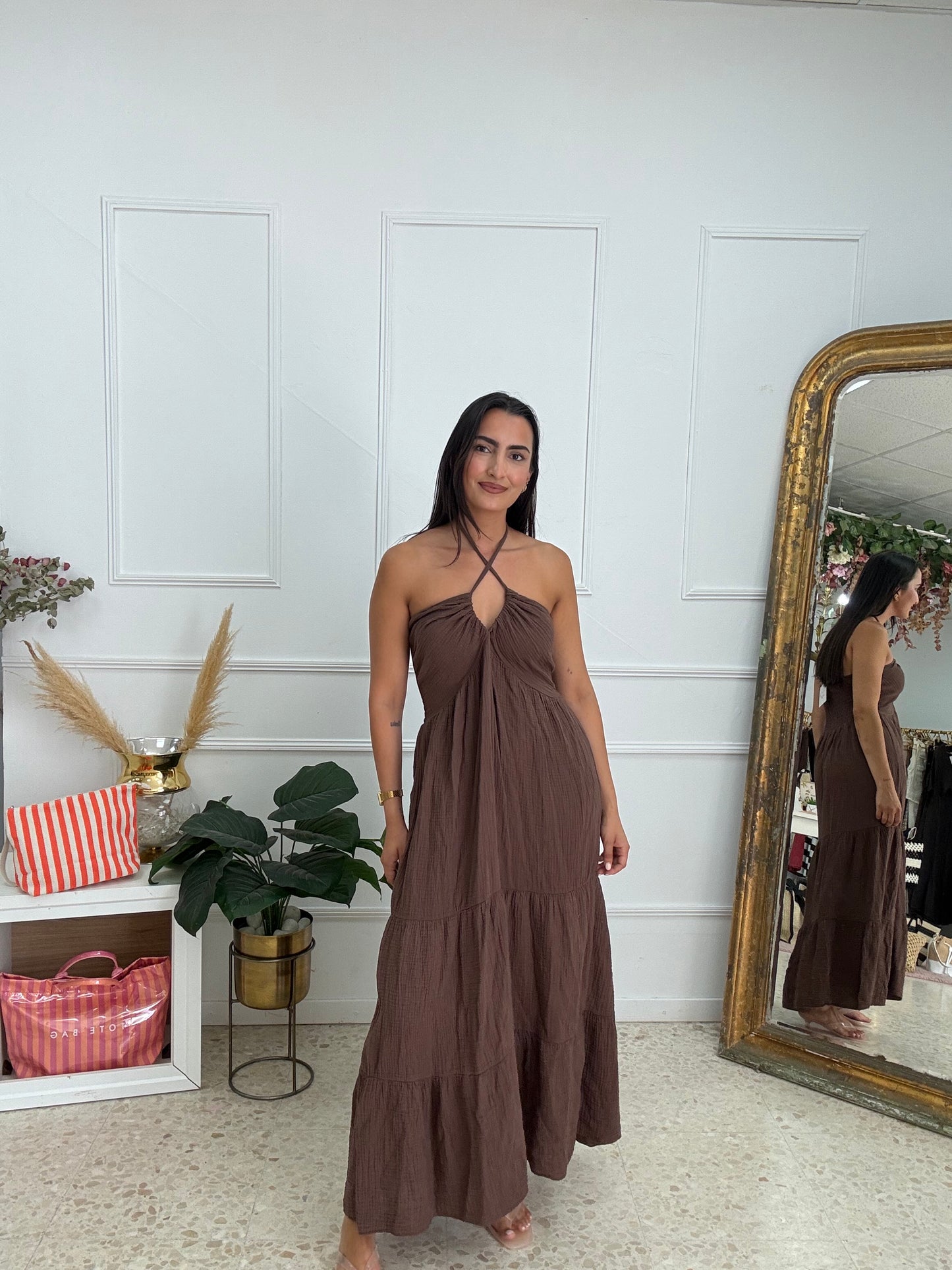 VESTIDO BAMBULA CHOCO