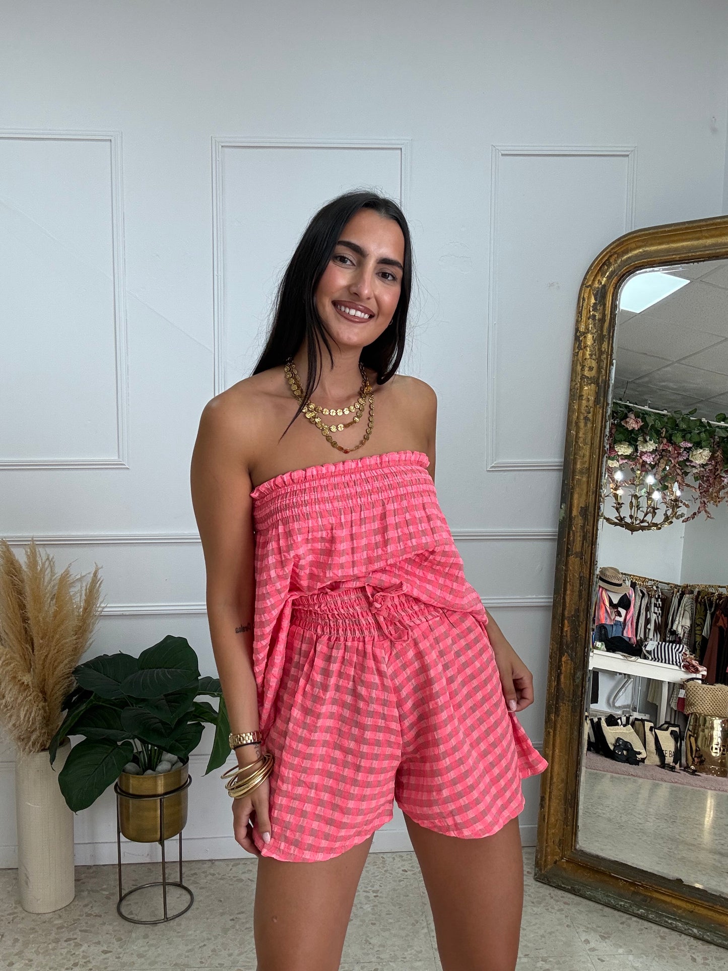 CONJUNTO VICHY CORTO