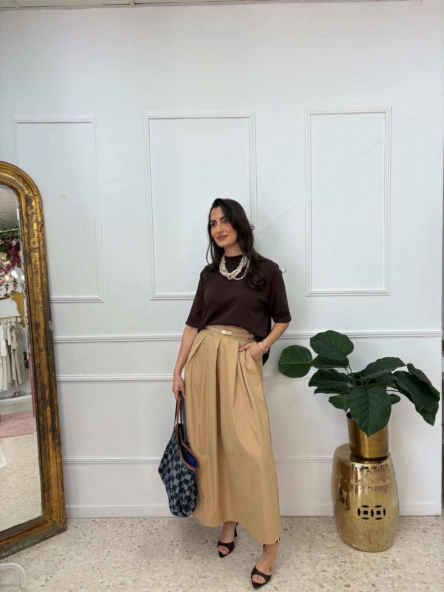 FALDA CAMEL