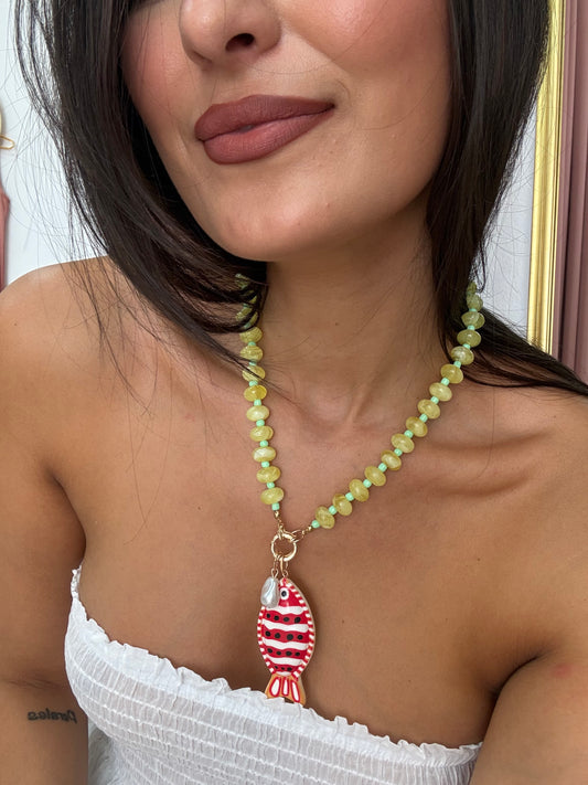 COLLAR BOLAS PEZ LIMA