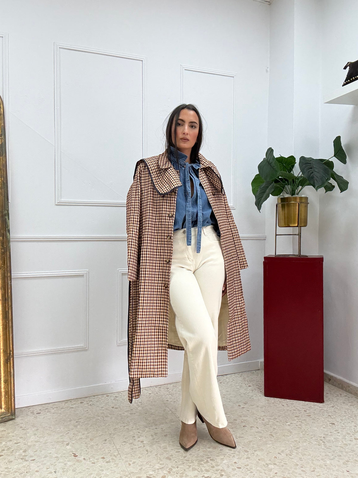 GABARDINA VICHY CUELLO
